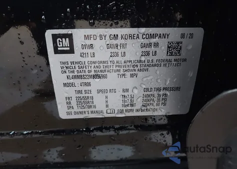 2021 Buick Encore Gx Fwd Preferred from USA, damaged, VIN KL4MMBS22MB055960